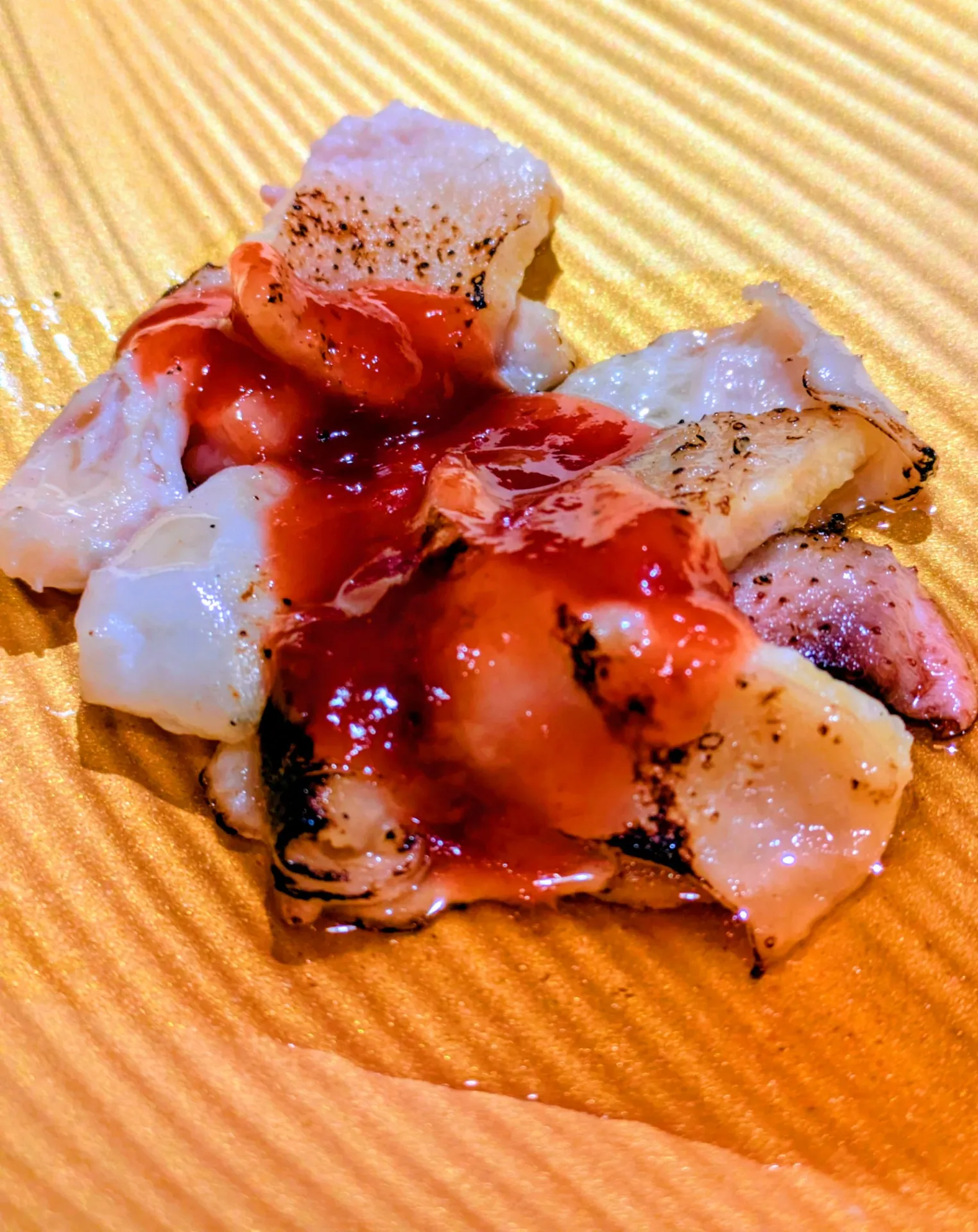 地鶏炙り＆梅肉酢の物　